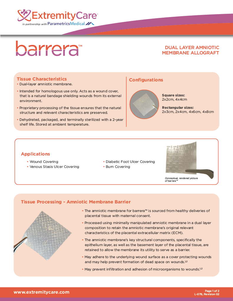 Barrera Sales Sheet