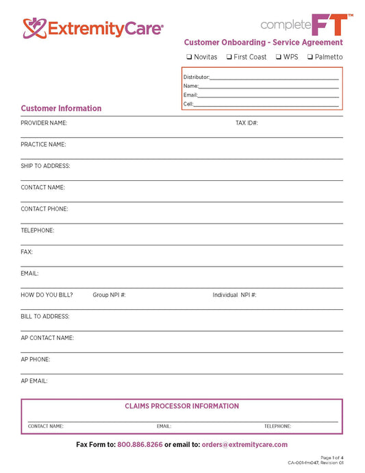 CompleteFT Onboarding Form Service Agreement